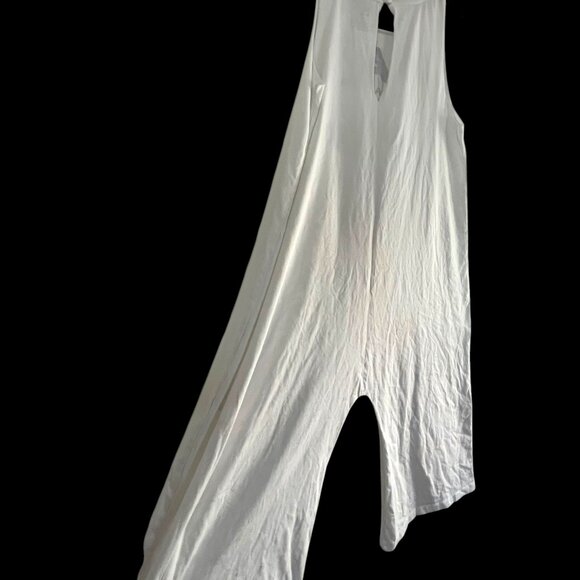 Farm Rio Small Alberto Pitta Mar Da Bahia Jumpsuit White Blue Print Romper Beach - Picture 10 of 12